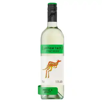 Tesco Yellow tail pinot grigio 75cl offer
