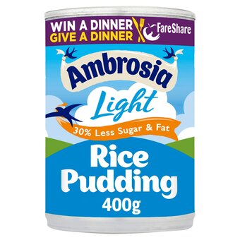 Tesco Ambrosia low fat rice pudding 400g tin offer