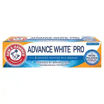 Tesco Arm & hammer advanced white pro toothpaste 75ml offer