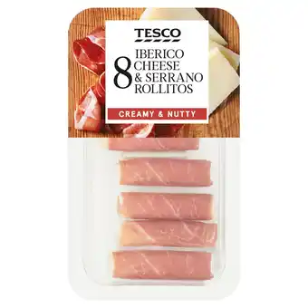 Tesco Tesco 8 iberico cheese & serrano rollitos 88g offer
