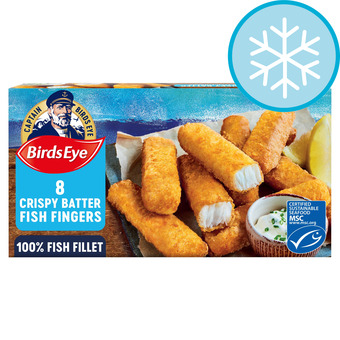 Tesco Birds eye 8 crispy batter fish fingers 224g offer