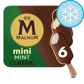 Tesco Magnum mini classic & mint ice cream 6x 55ml offer