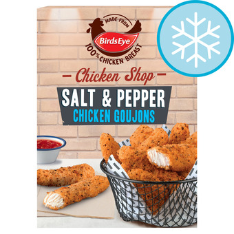 Tesco Birds eye chicken shop salt & pepper chicken goujons 325g offer