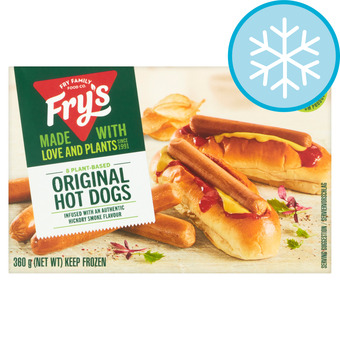 Tesco Frys meat free 8 original hot dogs 360g offer