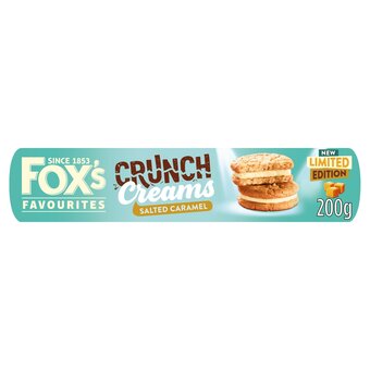 Tesco Fox's salted caramel crunch cream biscuits 200g offer