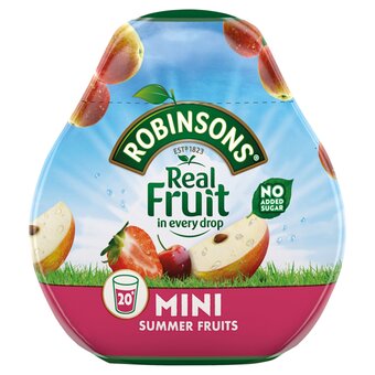 Tesco Robinson mini summer fruit no added sugar squash 66ml offer