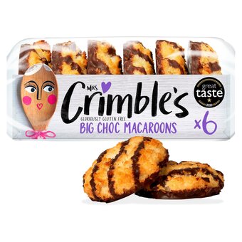 Tesco Mrs crimble's gluten free chocolate macaroon 6 pack 195g offer