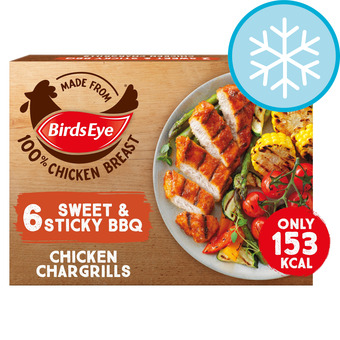 Tesco Birds eye 6 sweet & sticky bbq chicken chargrills 522g offer