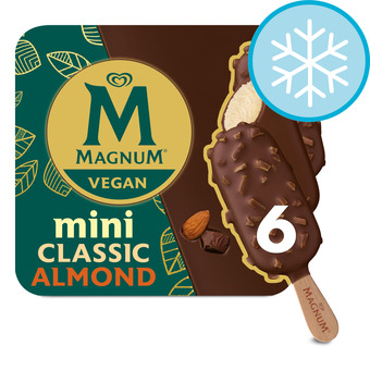 Tesco Magnum mini vegan classic vanilla & almond 6 pack 330ml offer