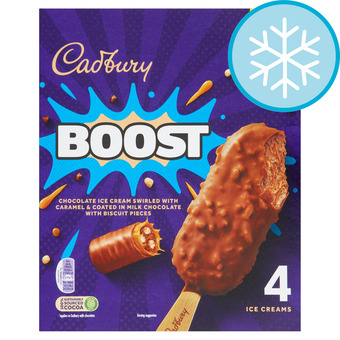 Tesco Cadbury boost ice cream sticks 4x90ml offer