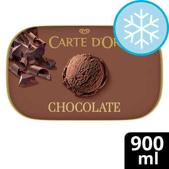 Tesco Carte d'or indulgent chocolate ice cream 900ml offer