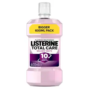 Tesco Listerine mouthwash total care mild tast smooth mint 600ml offer