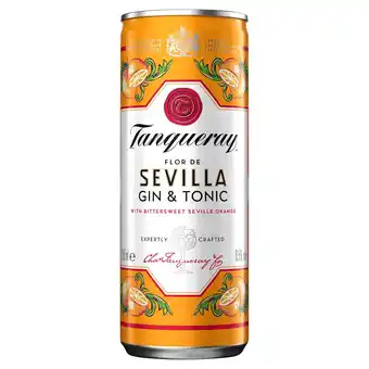 Tesco Tanqueray flor de sevilla orange gin & tonic 250ml offer