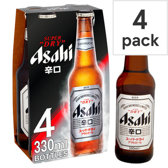 Tesco Asahi super dry 4x330ml offer