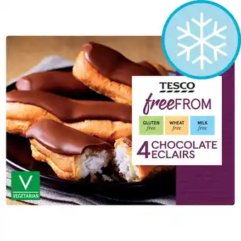 Tesco Tesco 4 free from chocolate eclairs 100g offer