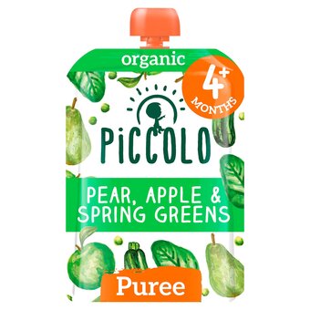Tesco Piccolo organic pear apple & spring greens 100g offer