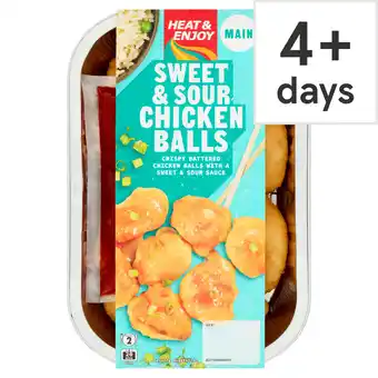 Tesco Heat & enjoy sweet & sour chicken balls 315g offer