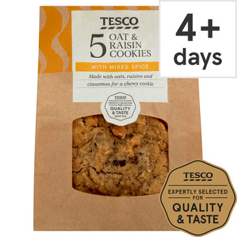 Tesco Oat & raisin cookies 5pack offer