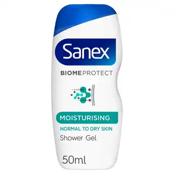 Tesco Sanex biomeprotect moisturising shower gel 50ml offer