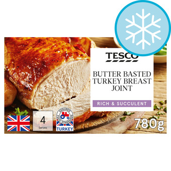 Tesco Tesco butter basted frozen turkey breast joint 780g offer