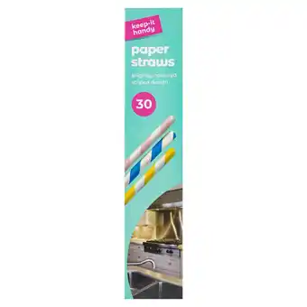 Tesco Keep it handy paper straws 30pk offer