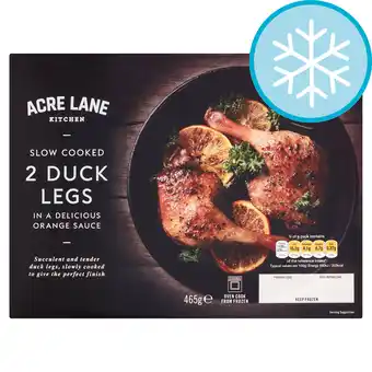 Tesco Acre lane 2 slow cooked duck legs in orange sauce 465g offer