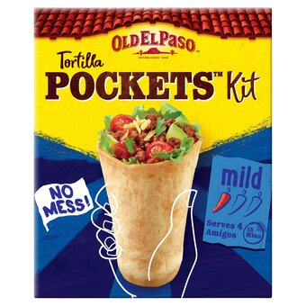 Tesco Old el paso tortilla pockets kit mild 375g offer