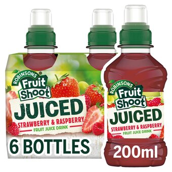 Tesco Fruit shoot juiced strawberry & raspberry 6 x 200 ml offer