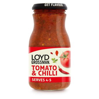Tesco Loyd grossman tomato & chilli pasta sauce 660g offer