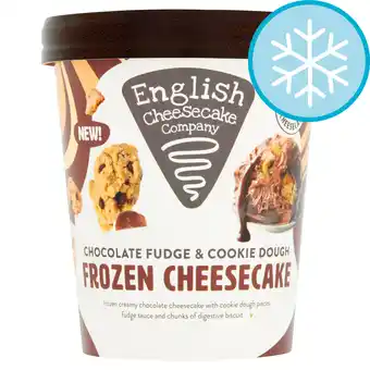Tesco English cheesecake company ltd cheesecake chocolate fudge & cookie dough390g offer