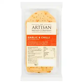 Tesco The artisan bread co garlic & chilli flatbread 75g offer