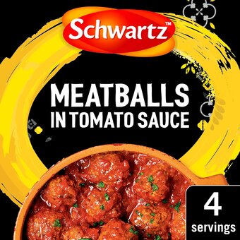 Tesco Schwartz spanish meatballs in tomato sauce 30g offer