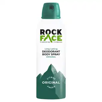 Tesco Rock face active body spray 200ml offer