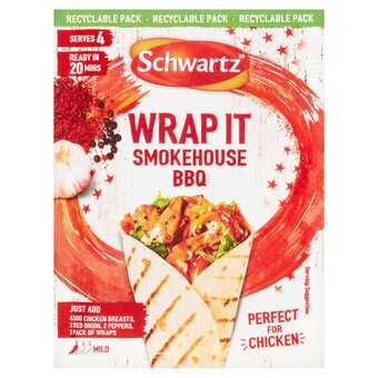 Tesco Schwartz wrap it smokehouse bbq 30g offer