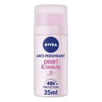 Tesco Nivea deo pearl & beauty spray mini 35ml offer