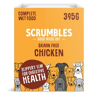 Tesco Scrumbles chicken complete wet dog food 395g offer