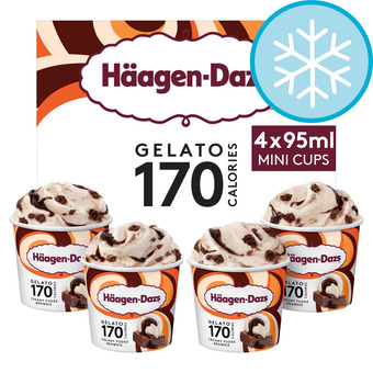 Tesco Haagen dazs creamy fudge brownie mini gelato 4x95ml offer