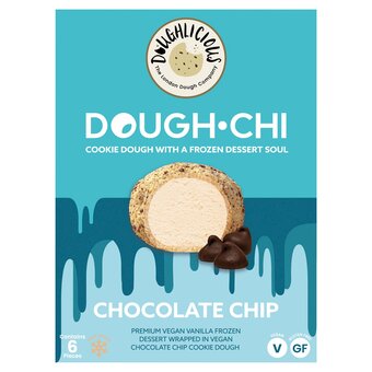 Tesco Doughlicious dough.chi chocolate chip 6 pieces 204g offer