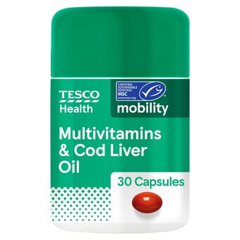 Tesco Tesco multivitamins plus cod liver oil x 30 offer