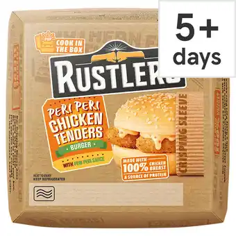 Tesco Rustlers peri peri chicken tenders burger 129g offer