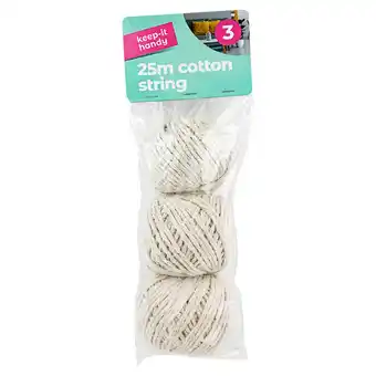 Tesco Keep it handy cotton string 3 pack offer
