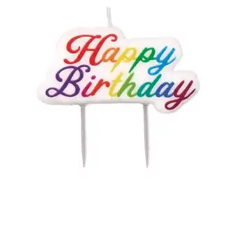 Tesco Tesco rainbow happy birthday candle offer