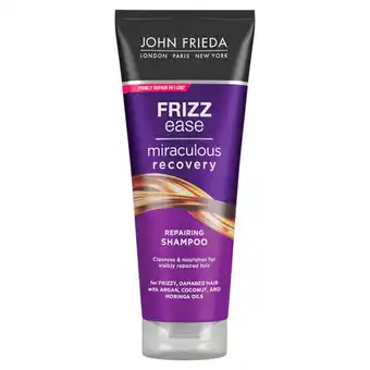 Tesco John frieda frizz ease miracle recovery shampoo 250ml offer
