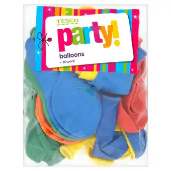 Tesco Tesco assorted balloons 50 pack offer