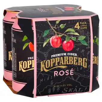 Tesco Kopparberg rose premium cider 4x330ml offer