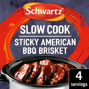 Tesco Schwartz slow cook sticky american bbq brisket 35g offer