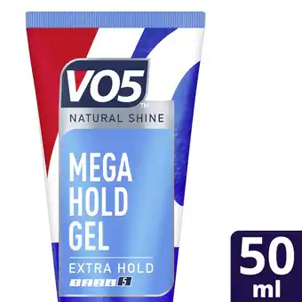 Tesco Vo5 mega hold styling gel 50ml offer