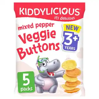 Tesco Kiddylicious mixed pepper veggie buttons 5x8g offer