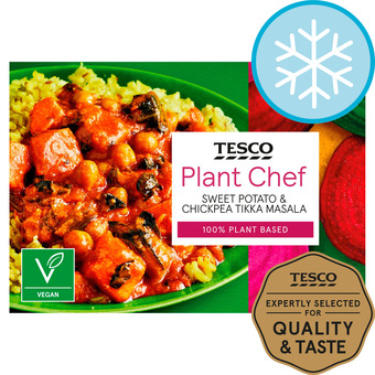 Tesco Tesco plant chef sweet potato & chickpea tikka masala 400g offer