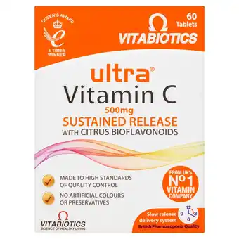 Tesco Vitabiotics ultra vitamin c 60 each offer